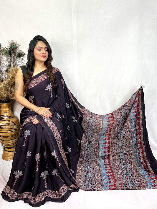 Ajrakh saree